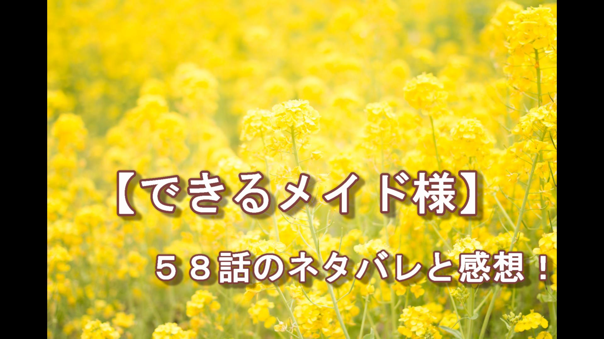 できるメイド様【５８話】ネタバレ｜ちゃむlog